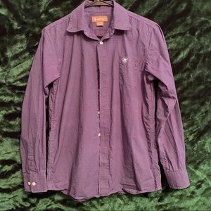 Purple Polka-dotted Ariat Long Sleeve